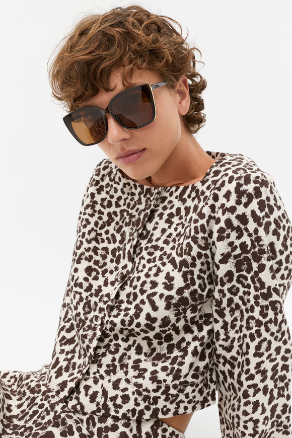 Hannah D Frame Sunglasses  Dark Espresso  hi-res