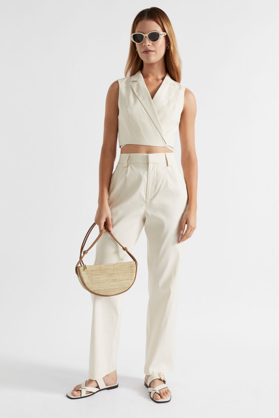 Pleat Front Trouser  Oyster