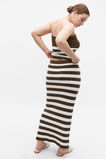 Boucle Stripe Knit Skirt  Dark Praline Stripe  hi-res