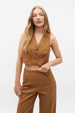Tailored Crop Vest  Cinnamon Spice  hi-res