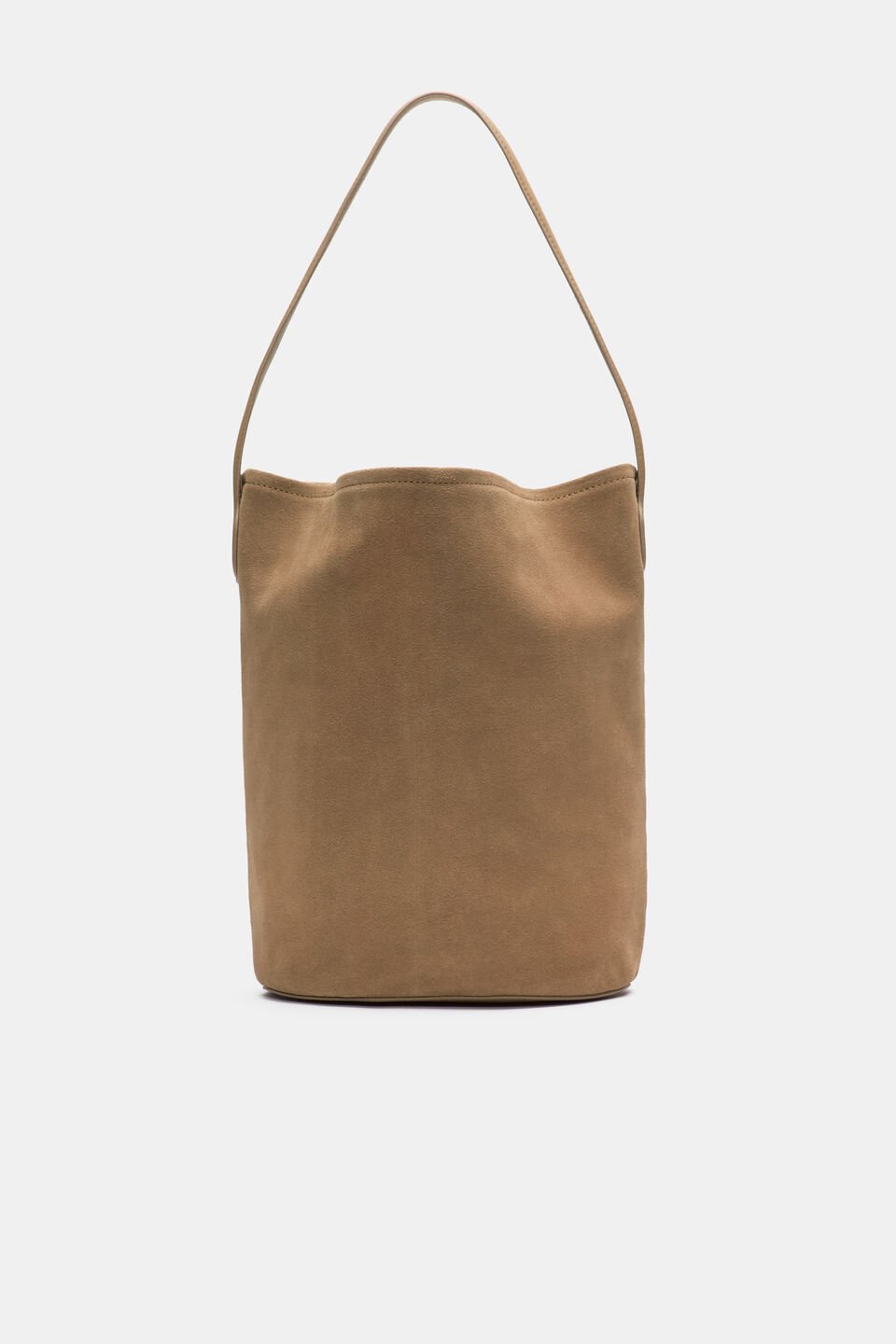Spliced Leather Tote  Toffee