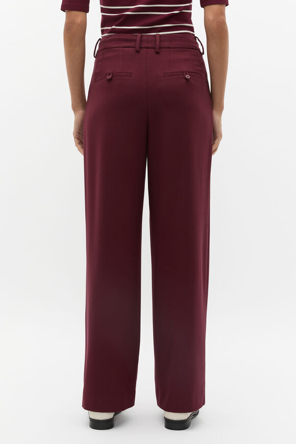 Tailored Pleat Pant  Plum Red  hi-res