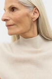 Brushed Cashmere Roll Neck Knit  Oat Marle  hi-res