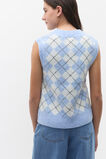 Argyle Knit Vest  Bright Sky  hi-res