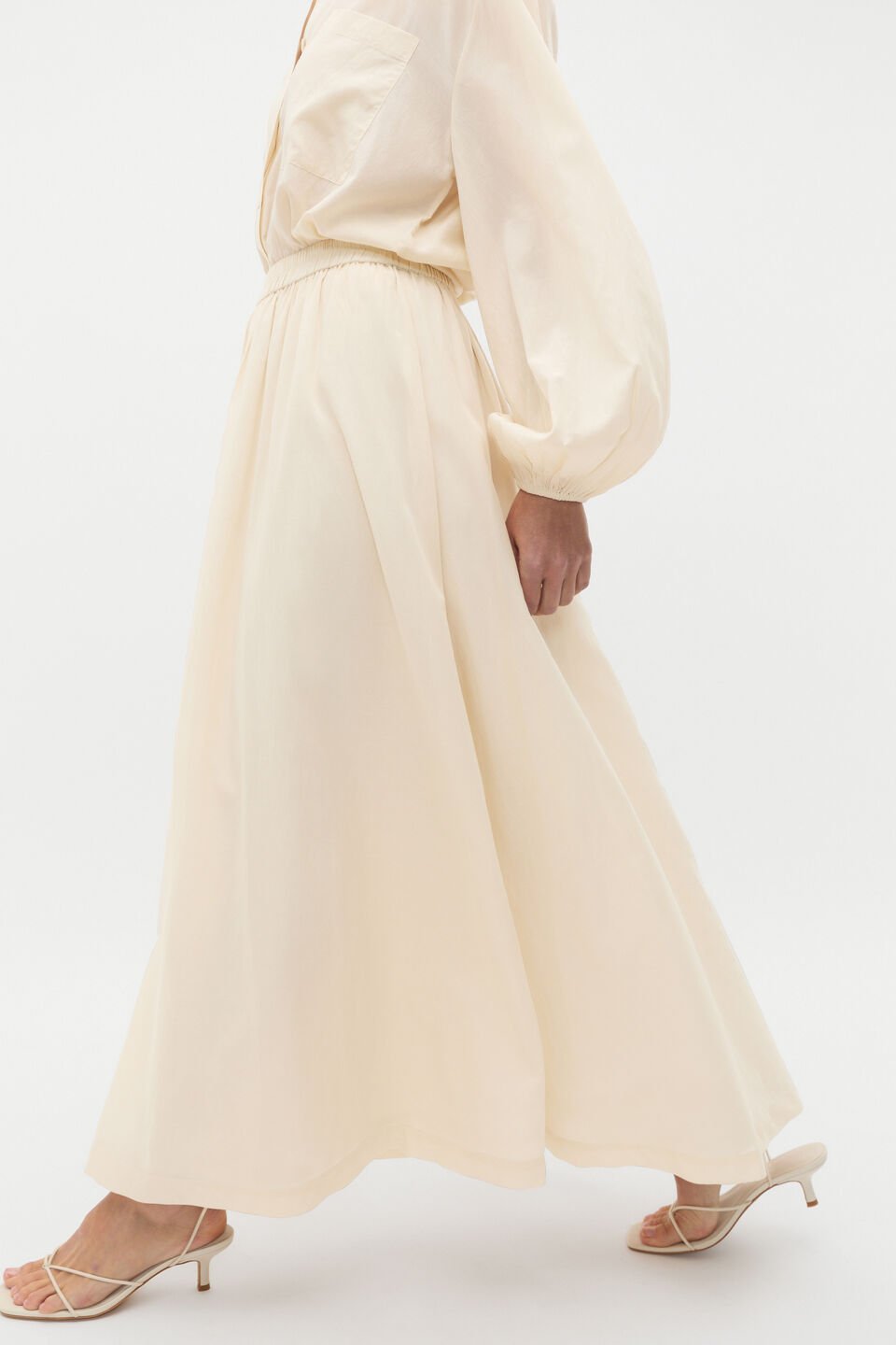 Voile Maxi Skirt  Tofu