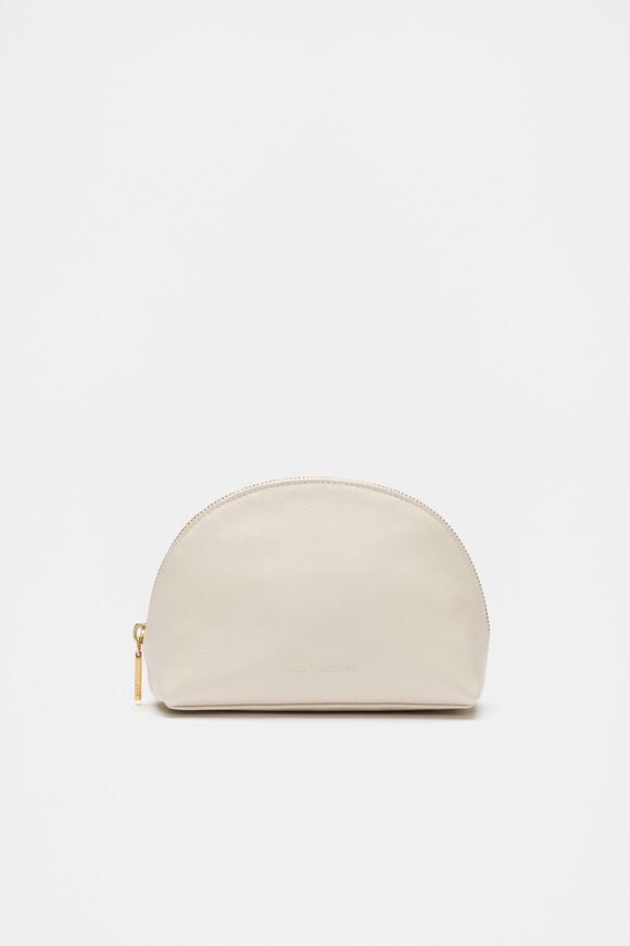 Leather Curved Pouch  Tofu  hi-res