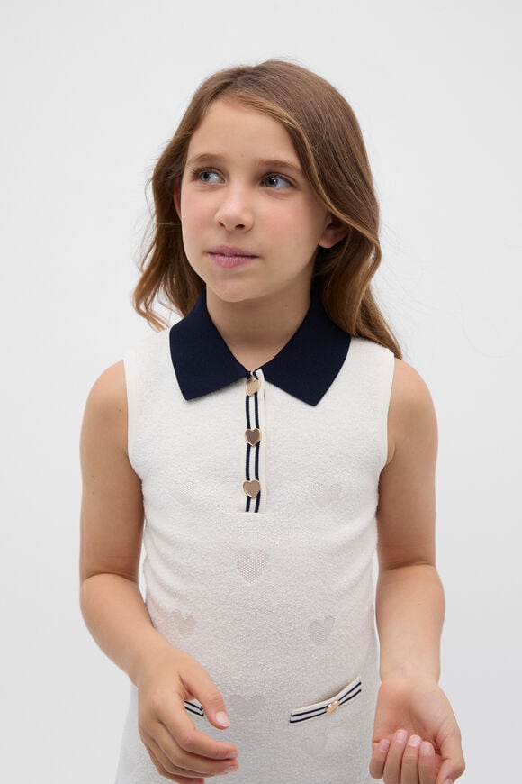 Boucle Heart Dress  Classic Cream  hi-res