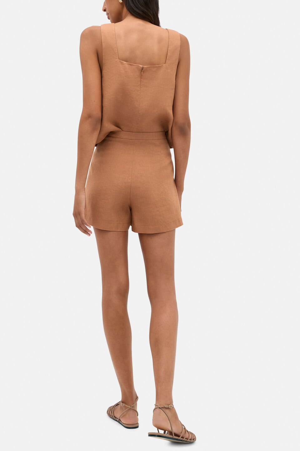 Linen Pocket Short  Copper