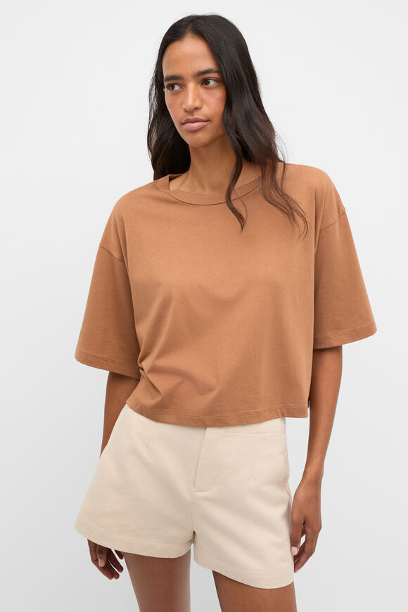 Boxy Draped Tee  Copper  hi-res
