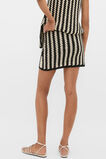 Linear Crochet Skirt  Cream Black  hi-res