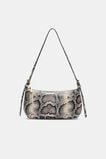 Leather Shoulder Bag  Snake Print  hi-res