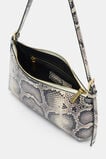 Leather Shoulder Bag  Snake Print  hi-res