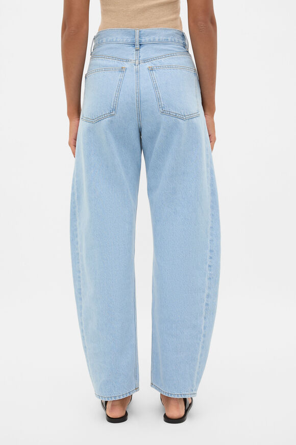 High Waisted Barrel Leg Jean  Glacial Blue Wash  hi-res