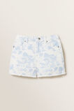 Tie Dye Denim Boyfriend Shorts    hi-res