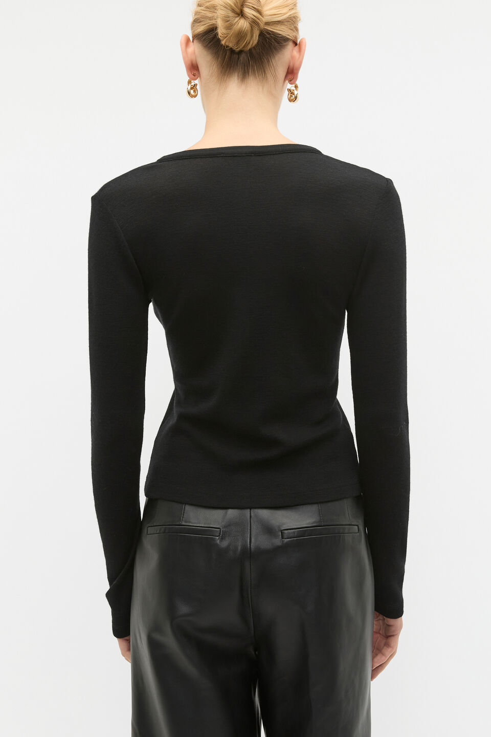 Australian Merino Cardigan  Black