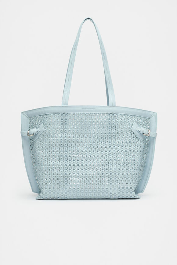 Open Weave Detail Tote  Bluebell  hi-res