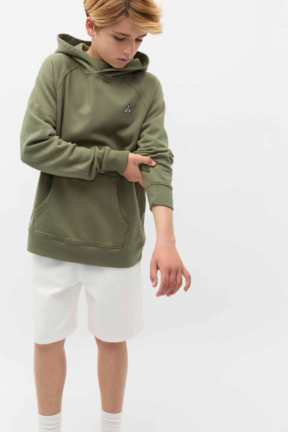 Garment Dye Hoodie  Vintage Khaki