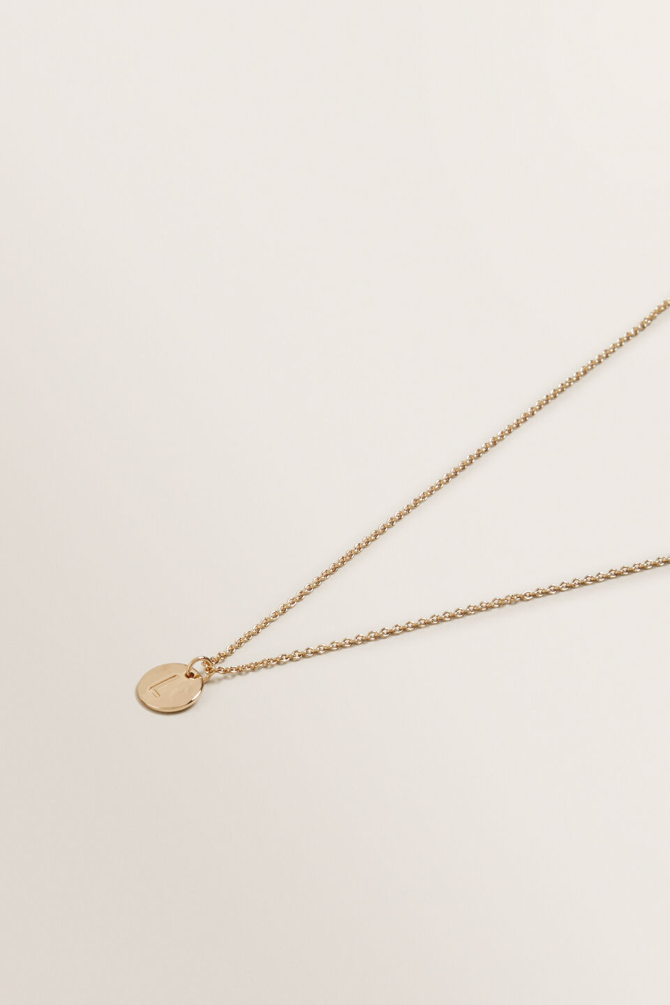Initial Disc Necklace  