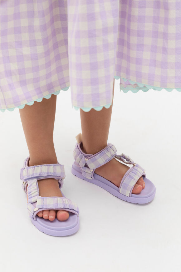 Gingham Trek Sandal  Lavender  hi-res