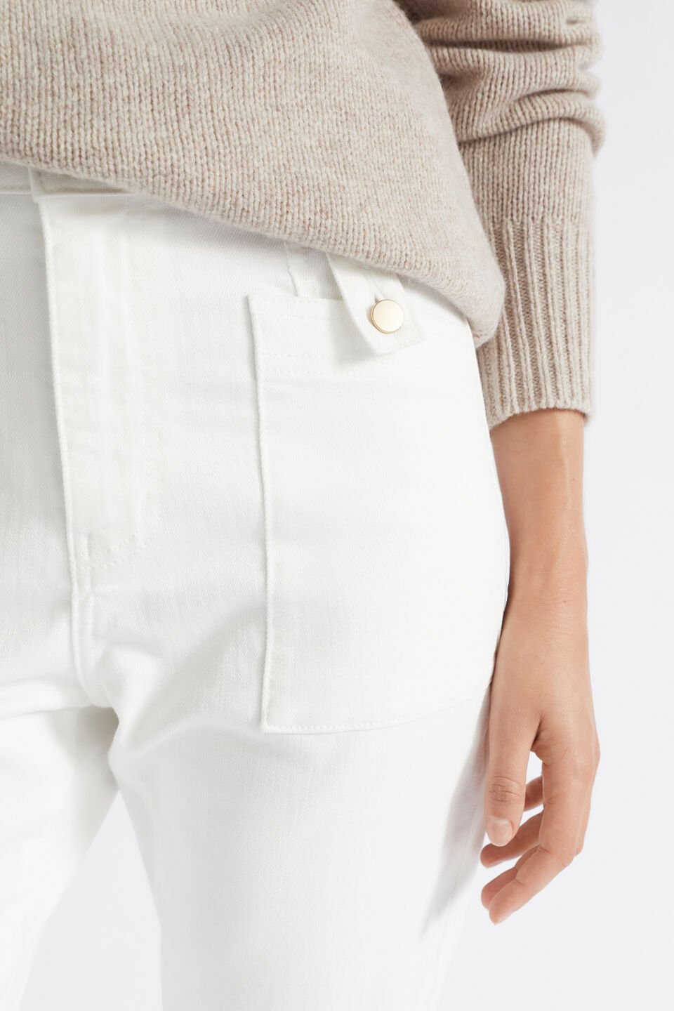 Tapered Leg Jean  Cloud Cream