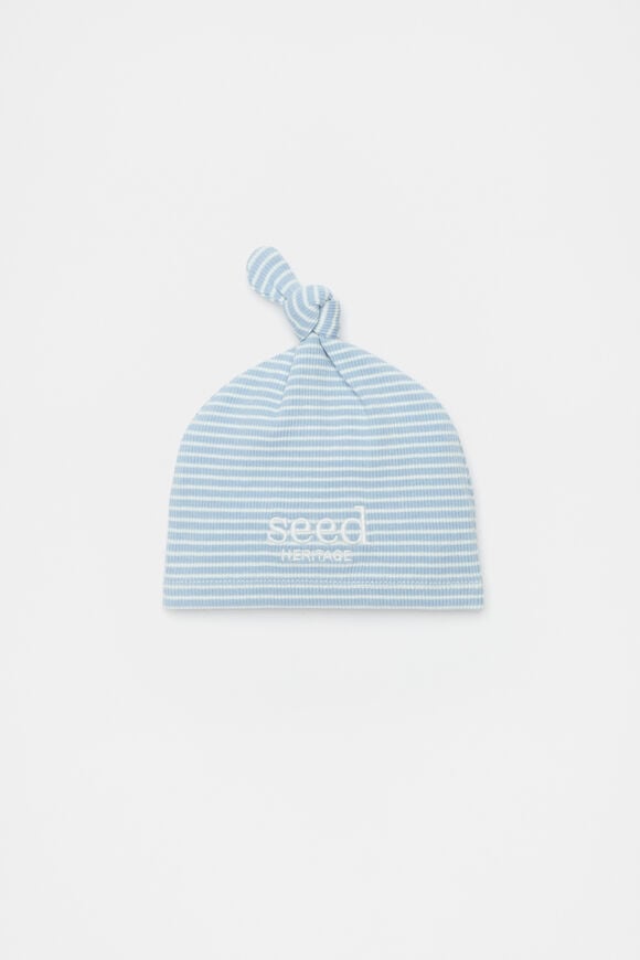 Core Logo Knot Hat  Blue Stripe  hi-res