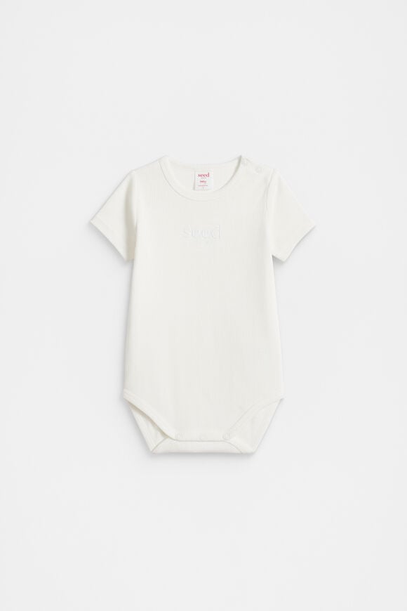 Core Rib Logo Bodysuit  Canvas  hi-res