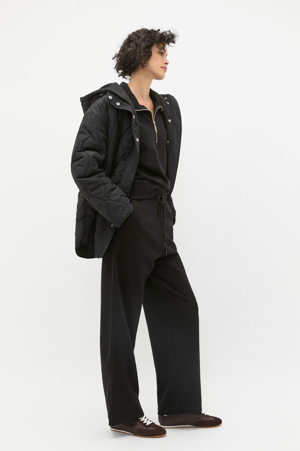 Core Heritage Half Zip Sweat  Black