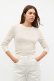 Australian Merino Crew Neck Top  Oat Marle  hi-res