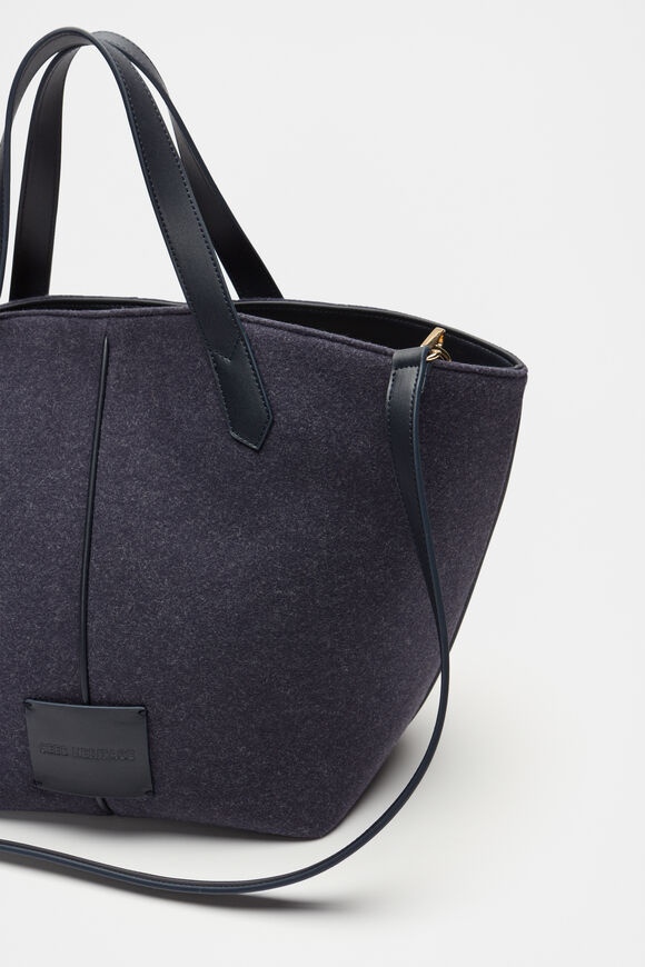 Felt Large Carry All Tote  Dark Blue  hi-res