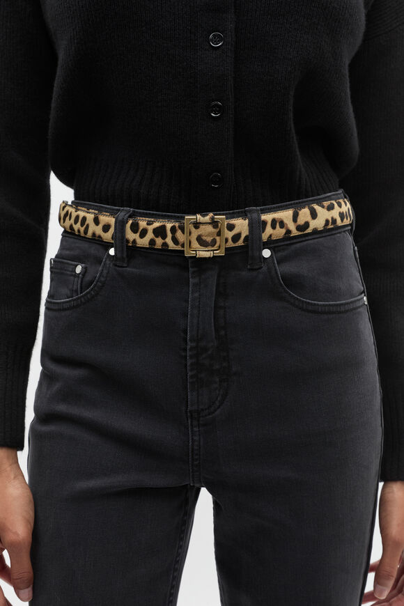 Audra Narrow Belt  Ocelot  hi-res