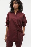 Longline Poplin Shirt  Merlot  hi-res