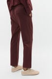 Tapered Leg Pleat Front Pant  Merlot  hi-res