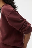 Longline Crew Neck Sweat  Merlot  hi-res