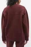 Longline Crew Neck Sweat  Merlot  hi-res