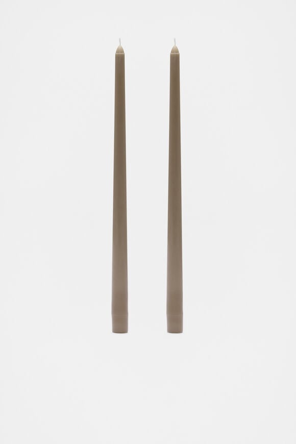 Tall Taper Candle Set of 2  Rye  hi-res