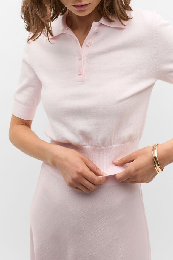 Knit Polo Top  Primrose  hi-res