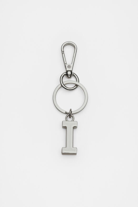 Silver Initials Keyring  I  hi-res
