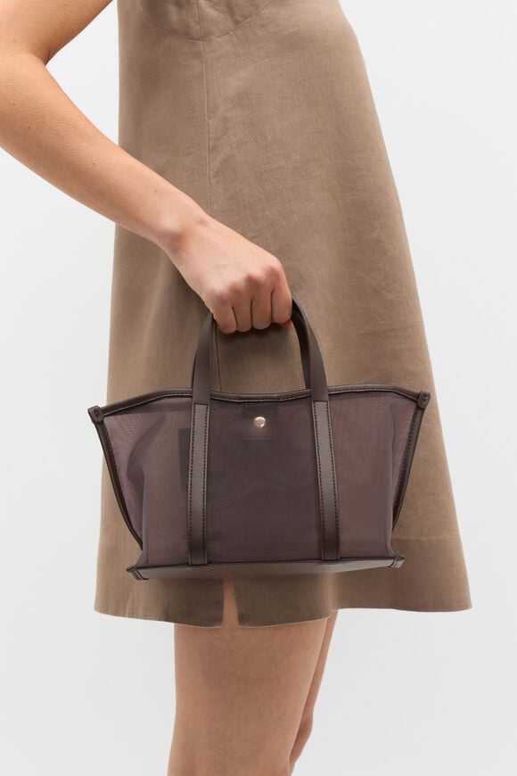 Mesh Mini Tote  Chocolate  hi-res