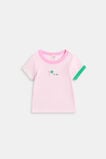 Colourblock Rib Tee  Pink Lemonade  hi-res