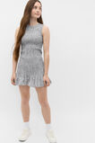 Shirred Check Dress  Grey Check  hi-res