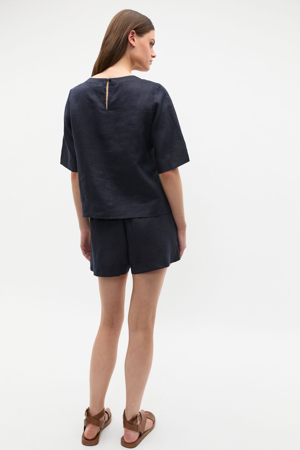 Core Linen Tee  Twilight Blue