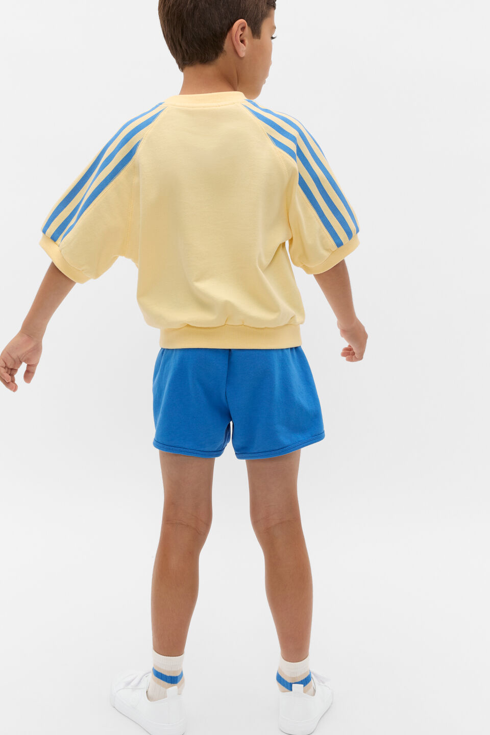 Stripe Logo Track Tee  Pale Banana