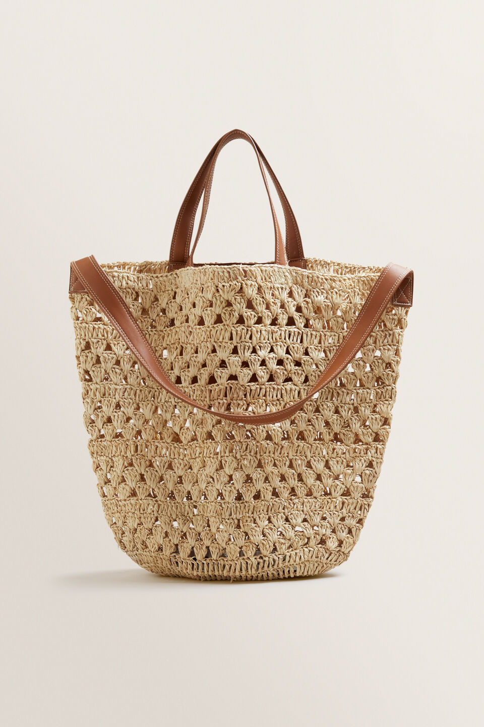 Crotchet Raffia Tote  