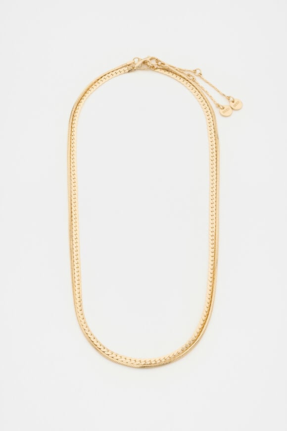 Duo Chain Necklace  Gold  hi-res