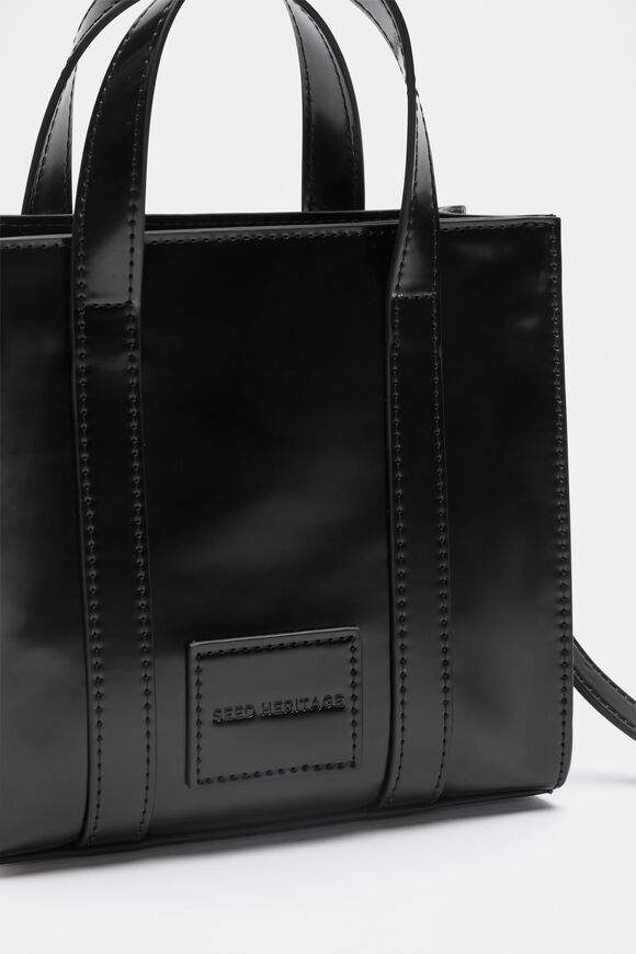 Coated Carry All Mini Tote  Black  hi-res
