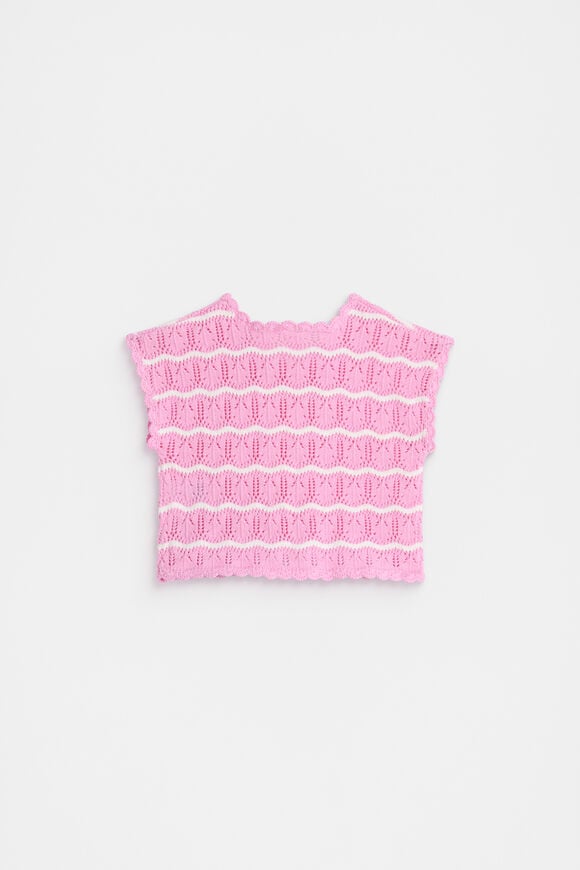 Crochet Top  Candy Pink  hi-res