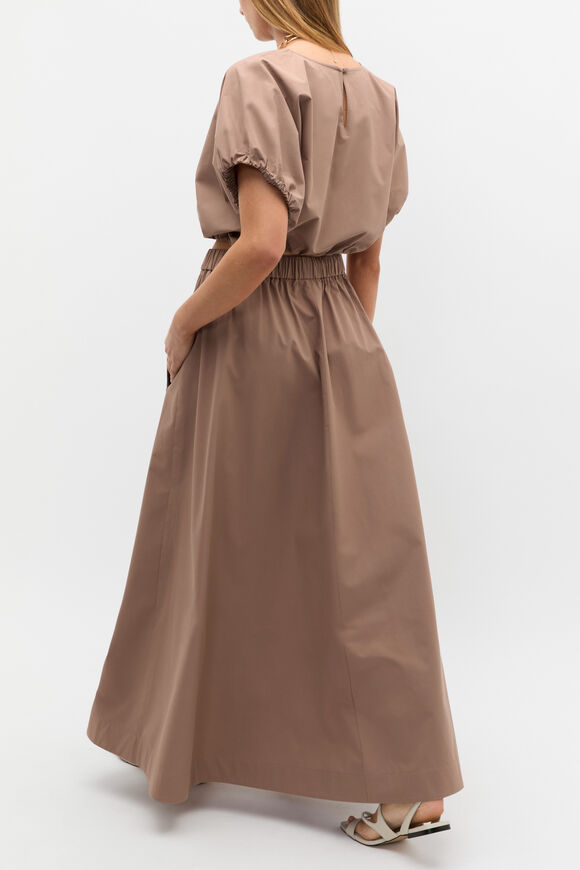 Poplin Bubble Top  Nutmeg  hi-res