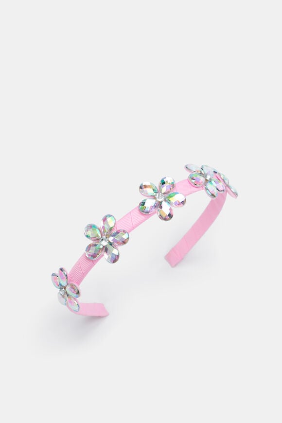 Jewel Flower Alice Headband  Candy Pink  hi-res