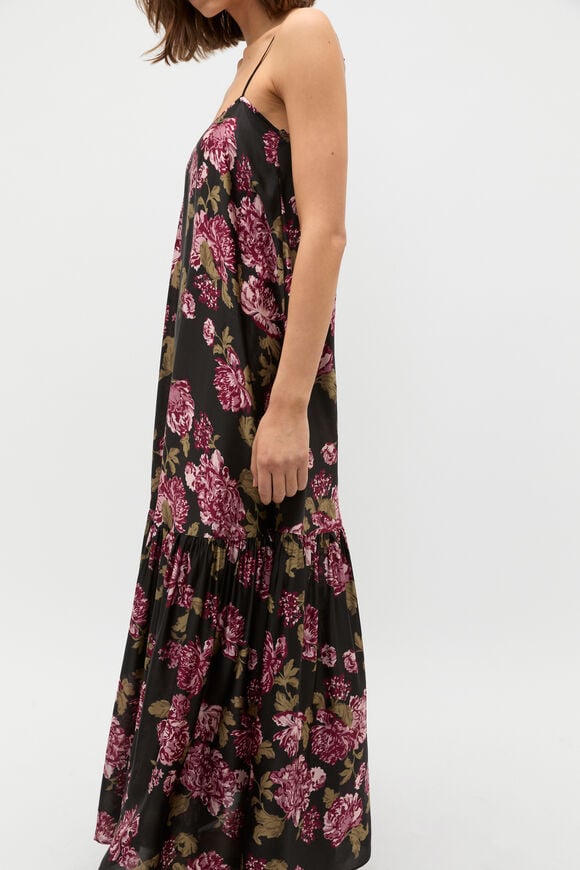 Silk Floral Midi Dress  Floral Multi  hi-res