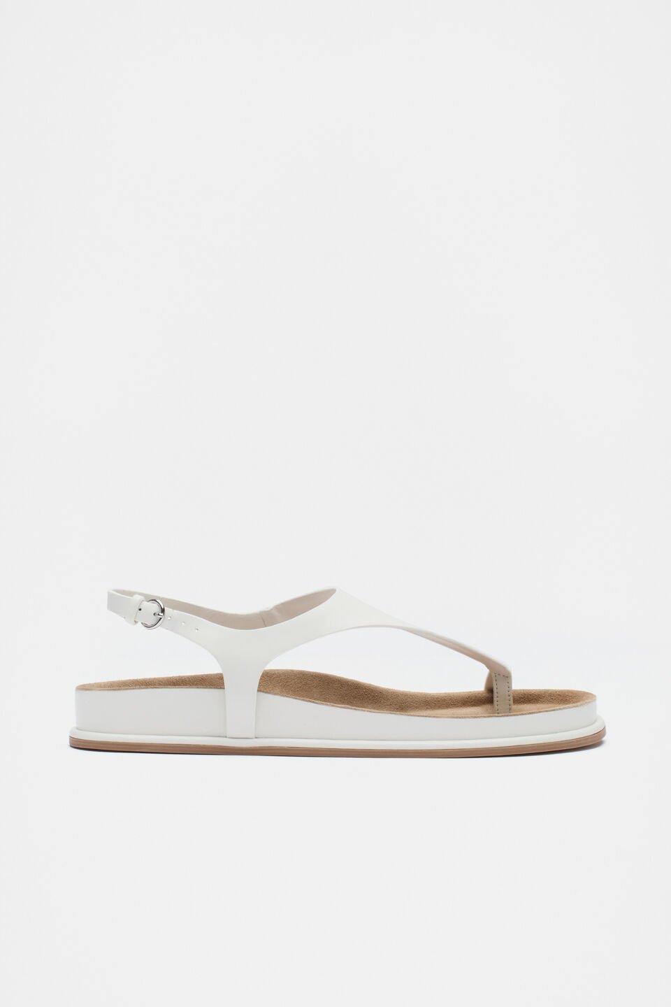 Tina Toe Loop Sandal  White